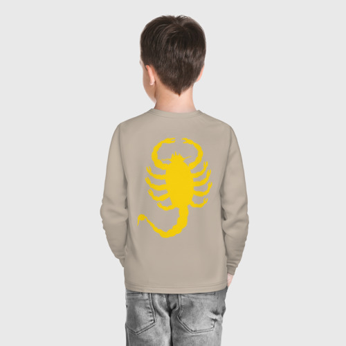 Детский лонгслив хлопок Драйв Скорпион спина, цвет миндальный - фото 4