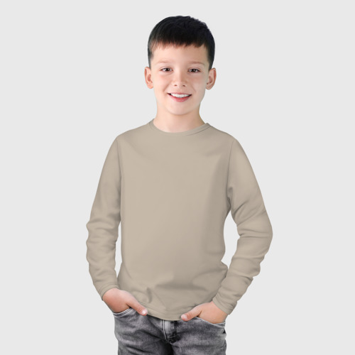 Детский лонгслив хлопок Драйв Скорпион спина, цвет миндальный - фото 3