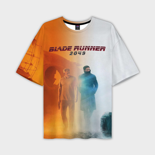 Мужская футболка oversize 3D Рик Декард и Кей BR2049, цвет 3D печать