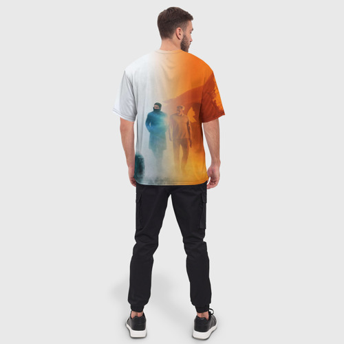 Мужская футболка oversize 3D Рик Декард и Кей BR2049, цвет 3D печать - фото 4