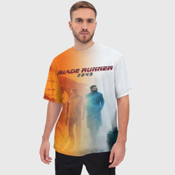 Мужская футболка oversize 3D Рик Декард и Кей BR2049 - фото 2