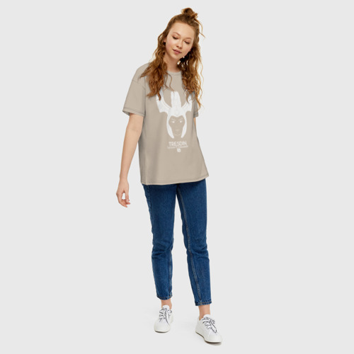 Женская футболка хлопок Oversize с принтом Легионка из Доты 2 Tresdin, вид сбоку #3