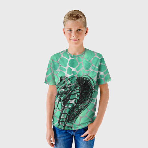 Детская футболка 3D Кобра. Змеиный стиль, цвет 3D печать - фото 3