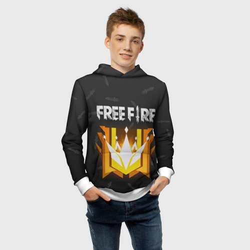 Детская толстовка 3D Free Fire Фри фаер, цвет белый - фото 6