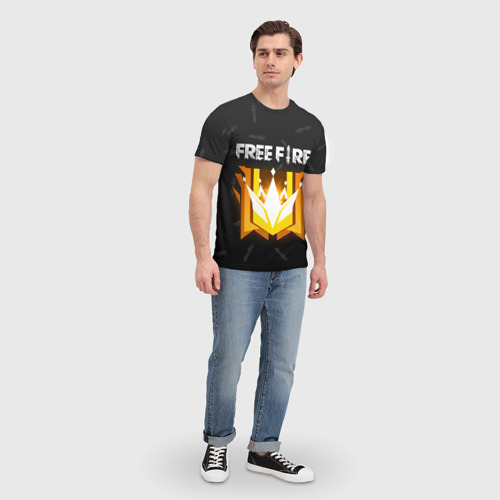 Мужская футболка 3D с принтом Free Fire | Фри фаер, вид сбоку #3