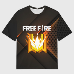 Женская футболка oversize 3D Free fire Grand master