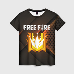 Женская футболка 3D Free fire Grand master