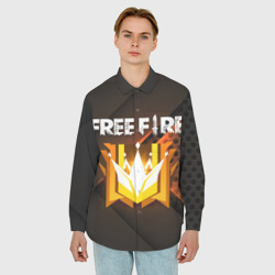 Мужская рубашка oversize 3D Free fire Grand master - фото 2