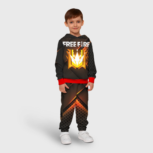 Детский костюм с толстовкой 3D Free fire Grand master, цвет красный - фото 3