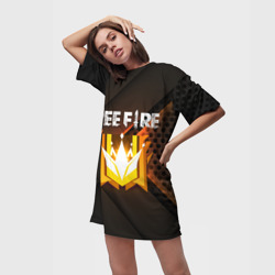 Платье-футболка 3D Free fire Grand master - фото 2