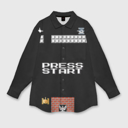 Женская рубашка oversize 3D Press start