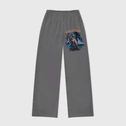 Женские брюки oversize без начеса хлопок Квасозавр: динозавр с квасом