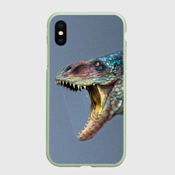 Чехол для iPhone XS Max матовый Хищный динозавр Dino