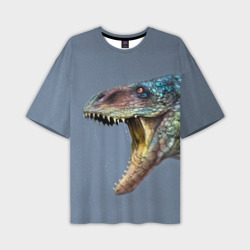 Мужская футболка oversize 3D Хищный динозавр Dino