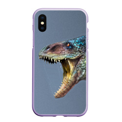 Чехол для iPhone XS Max матовый Хищный динозавр Dino