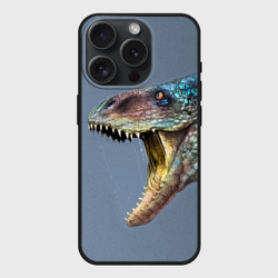 Чехол силиконовый для Apple iPhone 15 Pro матовый Хищный динозавр Dino