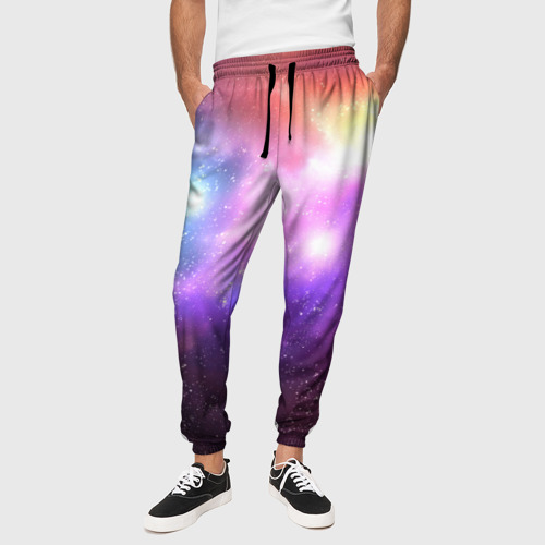 Мужские брюки 3D Космос, сияние и звезды, цвет 3D печать - фото 4