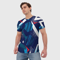 Мужская футболка 3D Геометрия и линии - фото 2