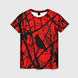 Женская футболка 3D Хоррор "Мрачный лес"