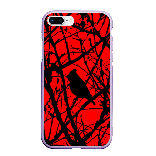 Чехол для iPhone 7Plus/8 Plus матовый с принтом Хоррор Мрачный лес, вид спереди #2