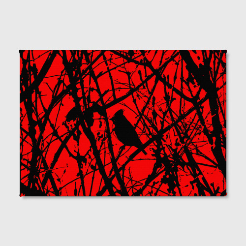 Холст прямоугольный Хоррор "Мрачный лес", цвет 3D печать - фото 2