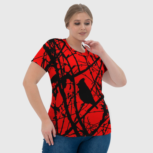 Женская футболка 3D с принтом Хоррор Мрачный лес, фото #4