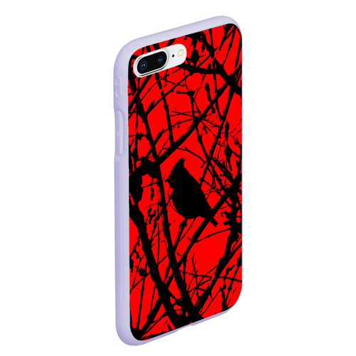 Чехол для iPhone 7Plus/8 Plus матовый с принтом Хоррор Мрачный лес, вид сбоку #3