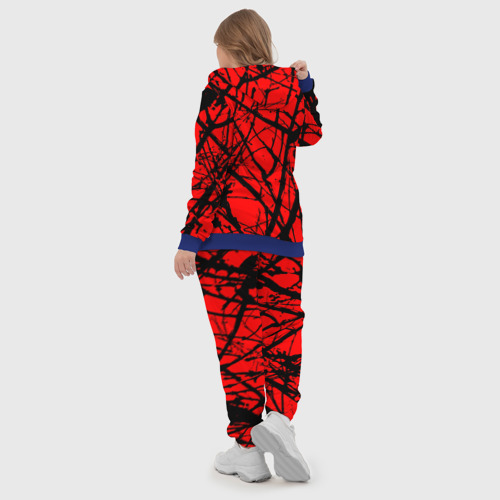 Женский костюм 3D с принтом Хоррор Мрачный лес, вид сзади #2