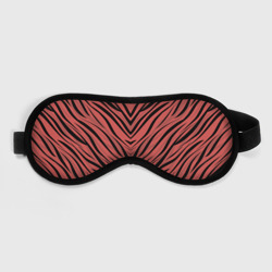 Полосатый тигровый узор черные полосы на коралловом фоне – Маска для сна 3D с принтом купить