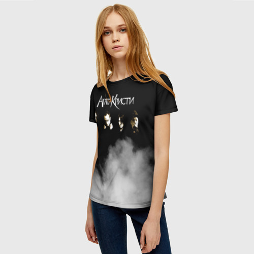Женская футболка 3D Агата Кристи группа, цвет 3D печать - фото 3