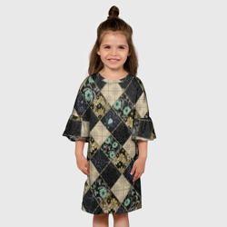 Детское платье 3D Лоскутное шитье пэчворк  - фото 2