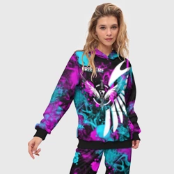 Женский костюм с толстовкой 3D Free fire neon - фото 2