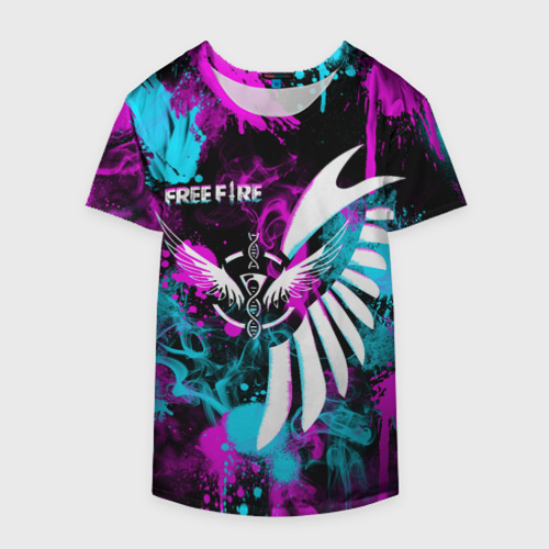 Накидка на куртку 3D Free fire neon, цвет 3D печать - фото 4