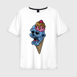 Мужская футболка хлопок Oversize Horror ice cream