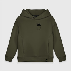 Детское худи Oversize хлопок Кот в кармане