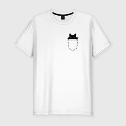 Мужская футболка хлопок Slim Кот в кармане