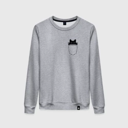 Женский свитшот хлопок Кот в кармане