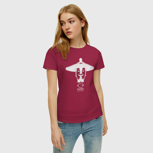 Женская футболка хлопок Storm Spirit из Доты 2, цвет маджента - фото 3