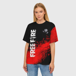Женская футболка oversize 3D Free fire Фри Фаер - фото 2