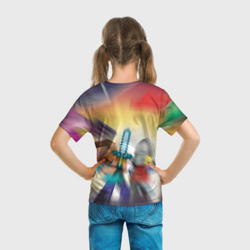 Детская футболка 3D с принтом MINECRAFT | МАЙНКРАФТ (Z), вид сзади #2