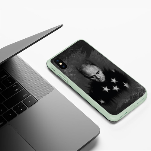 Чехол для iPhone XS Max матовый Keith Charles Flint Кит Флинт, цвет салатовый - фото 5