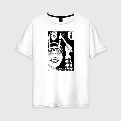 Женская футболка оверсайз из хлопка с принтом Соичи дзюндзи ито, вид спереди №1