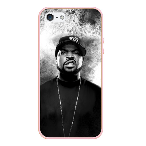 Чехол для iPhone 5/5S матовый Ice Cube Айс Куб, цвет светло-розовый