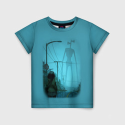 Детская футболка 3D Сиреноголовый и девочка