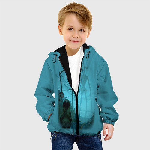 Детская куртка 3D Сиреноголовый и девочка, цвет черный - фото 3