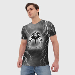 Мужская футболка 3D Король и Шут молния - фото 2