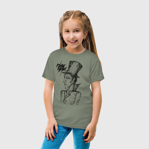 Детская футболка хлопок Эдмунд Шклярский арт Пикник, цвет авокадо - фото 5