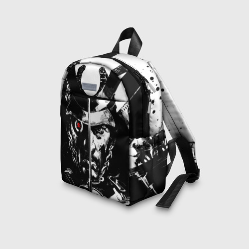 Детский рюкзак 3D Самурай чб Лого +спина - фото 5