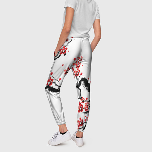 Женские брюки 3D Сакура цветёт и благаухает, цвет 3D печать - фото 4