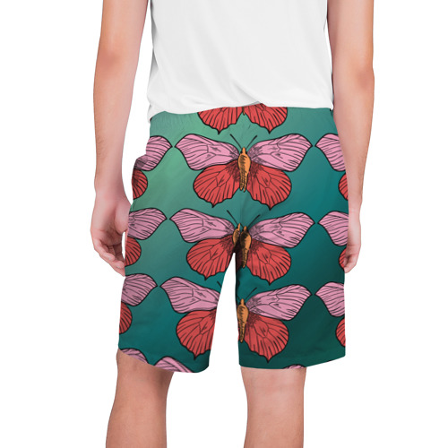 Мужские шорты 3D Зеленый принт с бабочками :), цвет 3D печать - фото 2